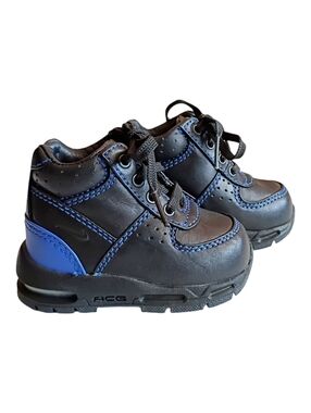 NIKE AIR MAX Gaodome Toddler Sneakers Black Varsity Royal Blue Sz 3.5C